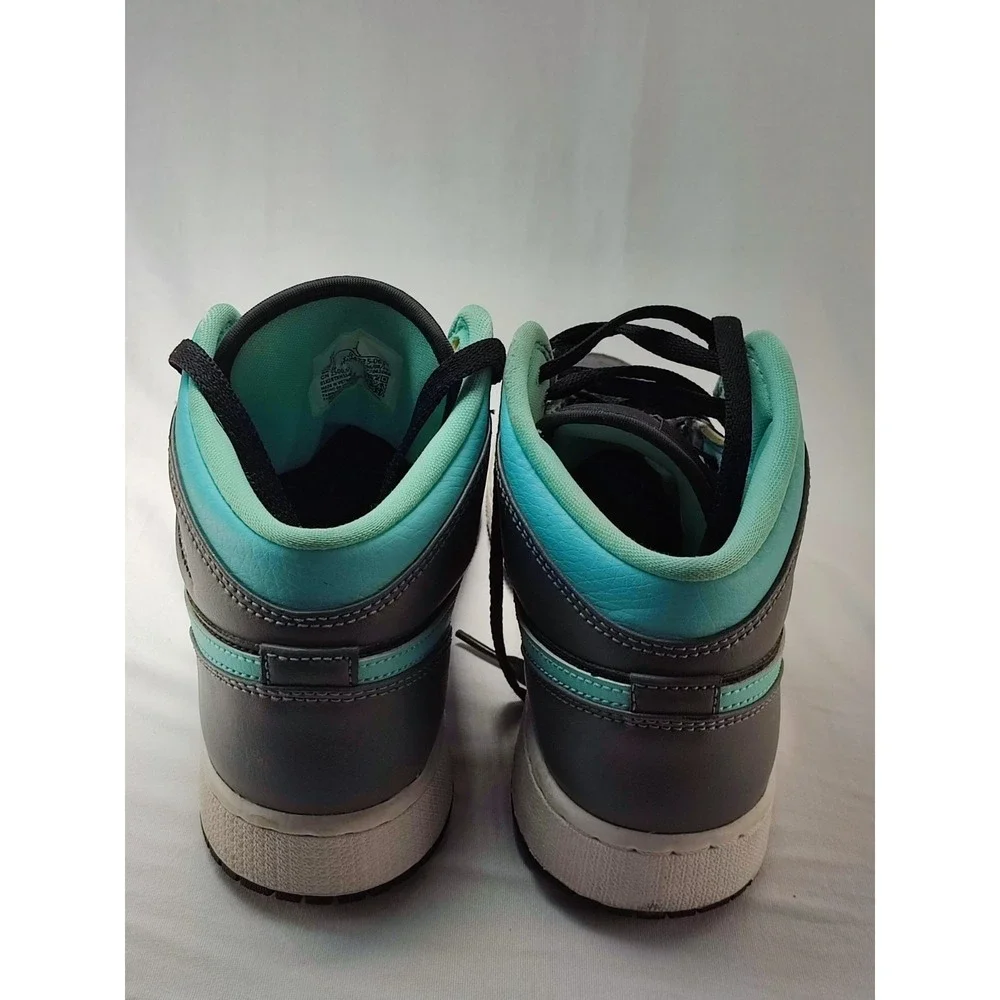 Nike Air Jordan 1 Mid GS Cool Grey Tropical Teal Size 7Y Womens 8.5